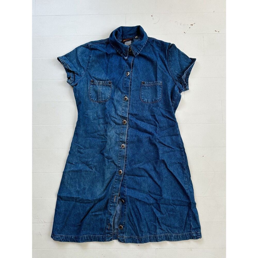 Faded Glory Denim Button Down Dress Medium